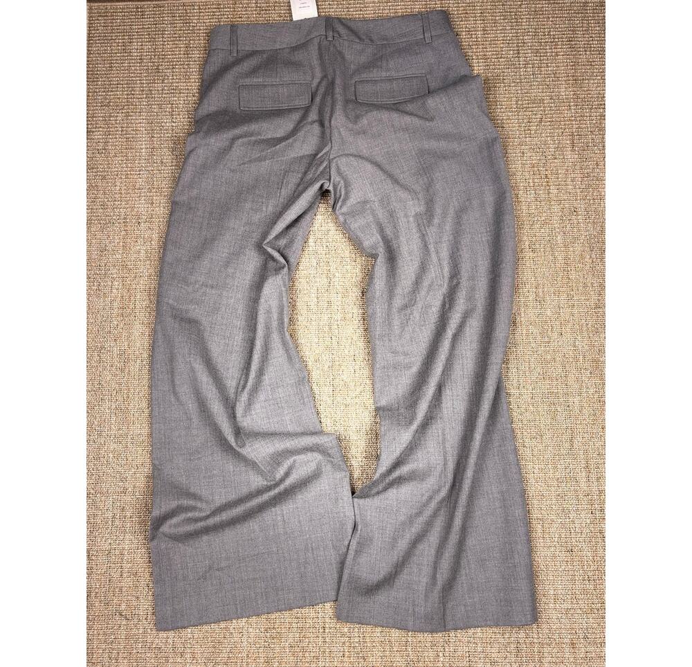 🖤 Charles Nolan New York Wool Wide Leg Trousers | Size 14 | Gray